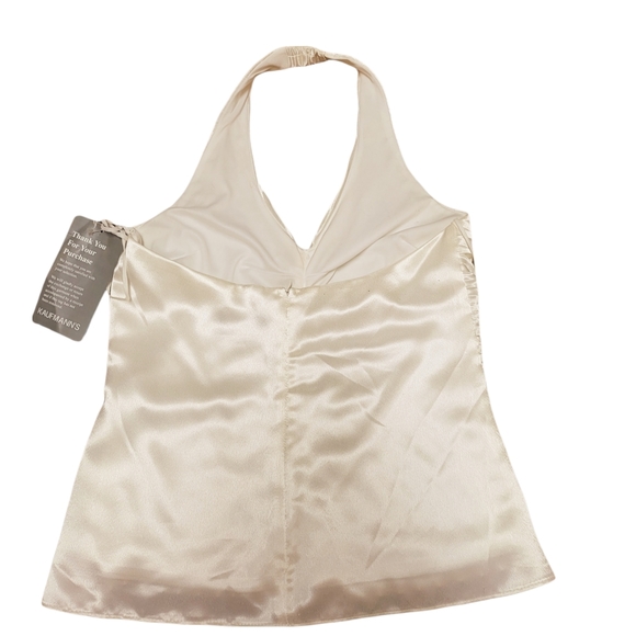 ONYX NITE Women's Formal Ivory Halter Top - Picture 2 of 9